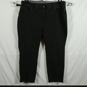 Catherines Jeans Women's Black Straight Leg Westerncore Plus Size 22 WP
